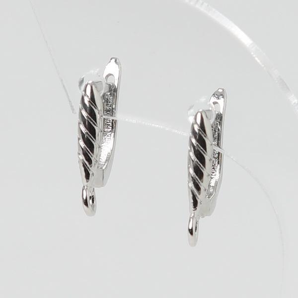 Швензи для сережок Занзібар 2 шт. колір платина розмір 15х12х2 мм, фото 1