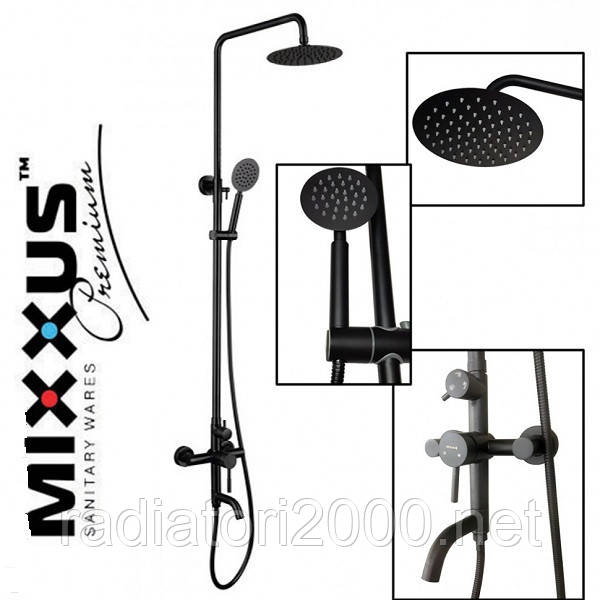 Душева колона MIXXUS SUS-009-J BLACK з нержавіючою сталі SUS304