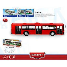 Автобус PLAY SMART 9690-C "Автопарк Маршрут" инерц.об'явл.дв.світло.муз.кор.32,7*10*10 ш.до./36/