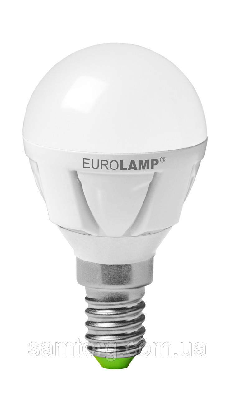 LED Лампа EUROLAMP ЕКО серія "D" G45 5W E14 4000K, фото 1