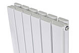 Вертикальний дизайнерський радіатор опалення ARTTIDESIGN Terni II 6/1800/354/50 білий матовий, фото 2