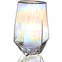 6699-1 Склянку Rainbow 680 мл з золотим обідком