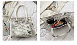 Женская сумка прозрачная портативная сумка через плечо в новом стиле мода граффити личность только ОПТ, фото 9