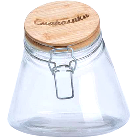 7088-4 Ємність для сипучих продуктів з бамбуковою кришкою 1,2 л