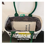 Женская сумка-тоут на одно плечо женская сумка с принтом сумка для покупок студенческая парусиновая Только ОПТ, фото 9