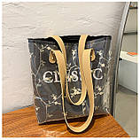 Сумки жіночі в новому стилі проста сумка через плече велика сумка желе прозора сумка Тільки ОПТ, фото 3