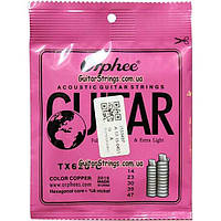 Струны Orphee TX620-C Color Copper Acoustic Guitar Strings 10-47