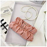 Жіноча сумка складається нова модна сумка через плече з перловим ланцюжком ОПТ, фото 2