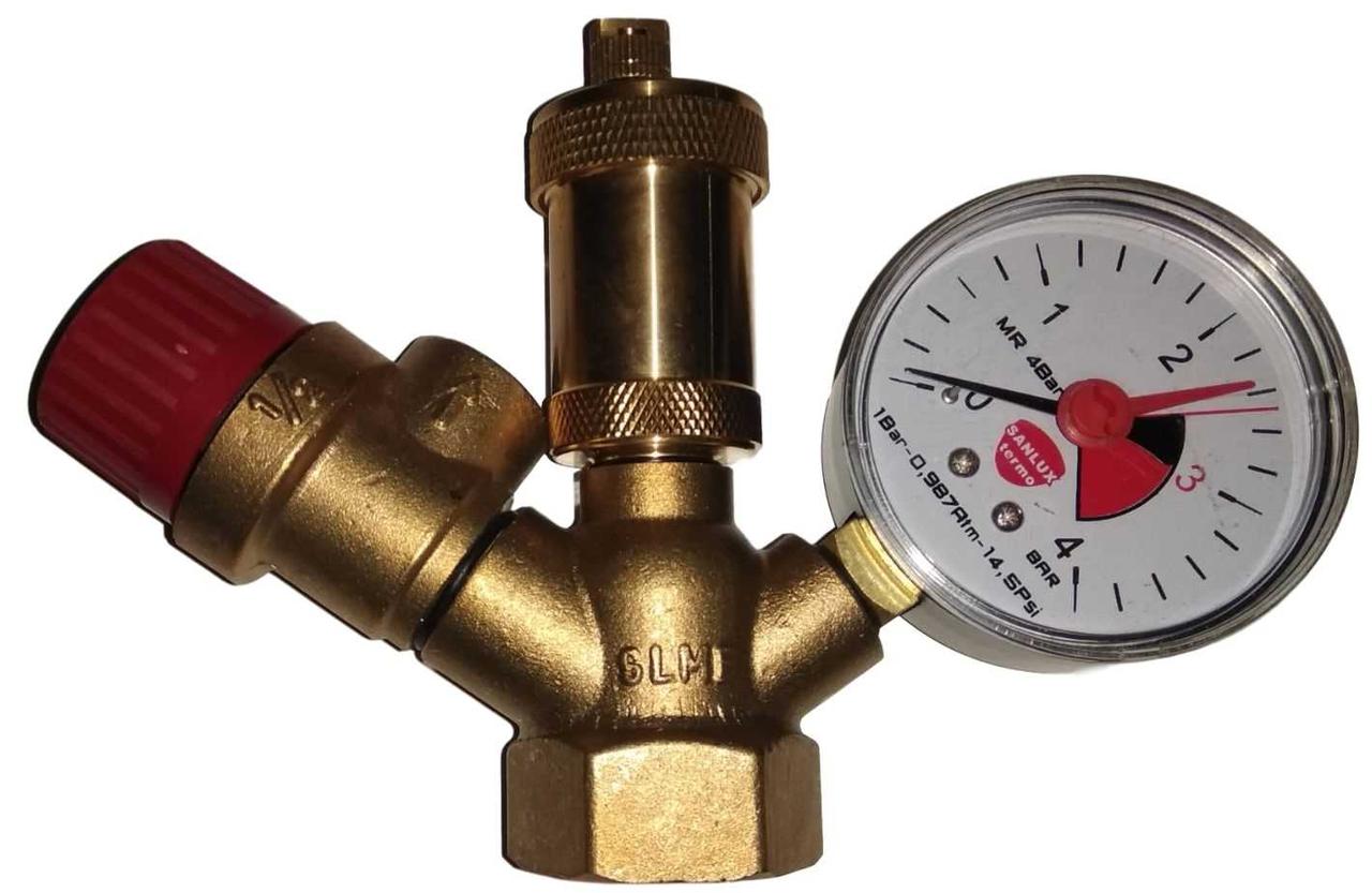Група безпеки котла Sanlux Termo P1000M*1" 3 бар