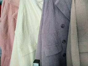 Жіноче пальто з вовни сіро-рожеве, фото 2
