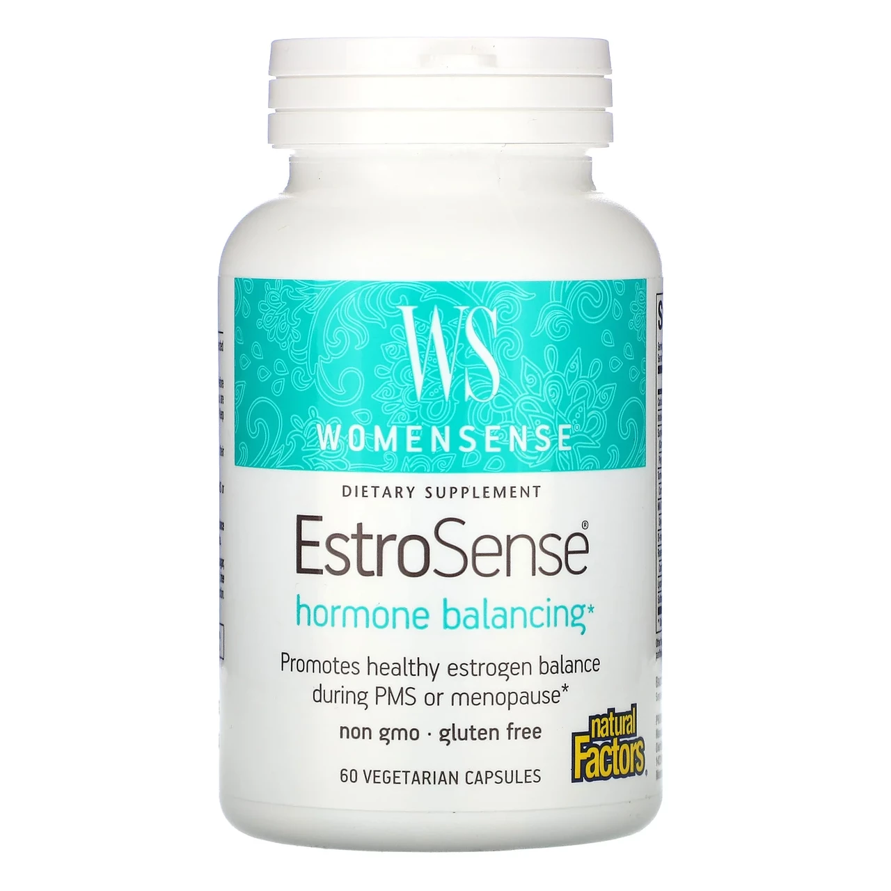 Natural Factors, WomenSense, EstroSense, гормональний баланс, 60 вегетаріанських капсул