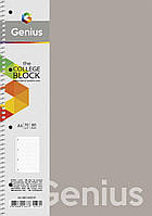 Коледж-блок А4 80 аркушів лінія пластикова обкладинка Genius Школярик, 223989