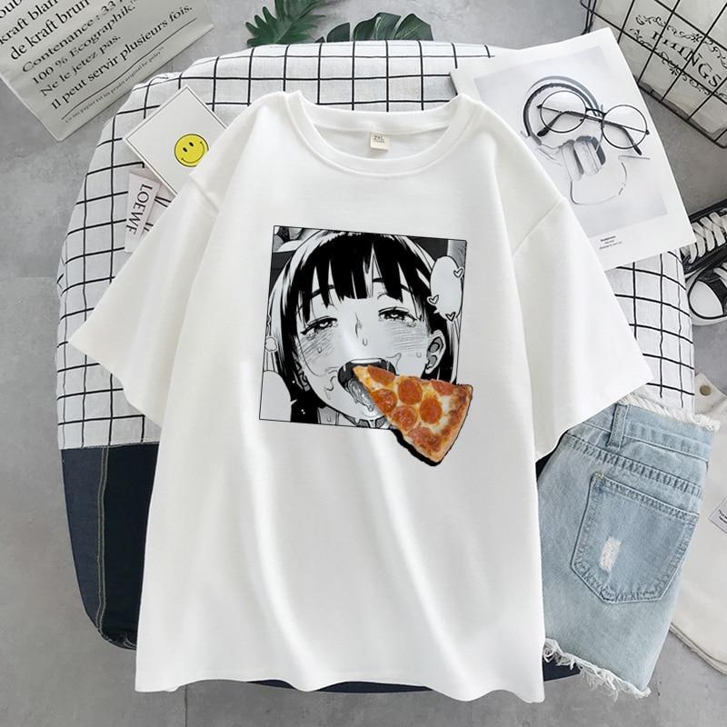 Футболка біла LOYS Аніме. Anime vol. 75 pizza XS