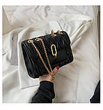 Популярна жіноча сумка, нова тенденція, модна сумка-месенджер на одне плече з ланцюжком ОПТ, фото 5