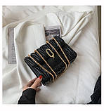 Популярна жіноча сумка, нова тенденція, модна сумка-месенджер на одне плече з ланцюжком ОПТ, фото 6