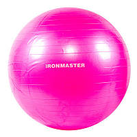 М'яч для фітнесу фітбол, 65 см, до 150 кг Iron Master Рожевий