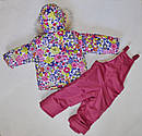 Дитячий зимовий комбінезон на дівчинку від 1 до 4 років, дитячі зимові комбинезони, фото 4