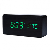 Годинники електронні VST-862S-6, термометр, будильник, вологість, календар, чорні