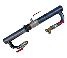 Байпас сталевий для опалення довга база 1 1/2" (40 мм) з краном