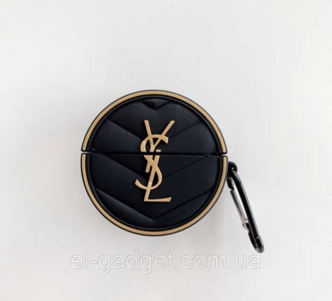 Чохол для навушників AirPods 1, 2 YSL luxury чорний