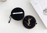 Чохол для навушників AirPods 1, 2 YSL luxury чорний, фото 4