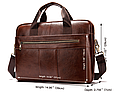 Чоловіча шкіряна сумка портфель для документів Marrant - Світло-коричневий, фото 4