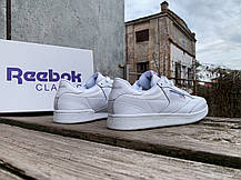 Чоловічі кросівки кеди Reebok Club C 85 White білі, фото 6