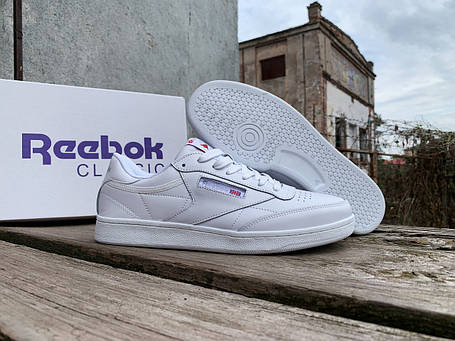 Чоловічі кросівки кеди Reebok Club C 85 White білі, фото 1
