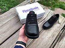 Чоловічі кросівки кеди Reebok Club C 85 Black чорні, фото 5