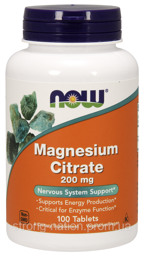 MAGNESIUM CITRATE 200mg | 100 tab | NOW