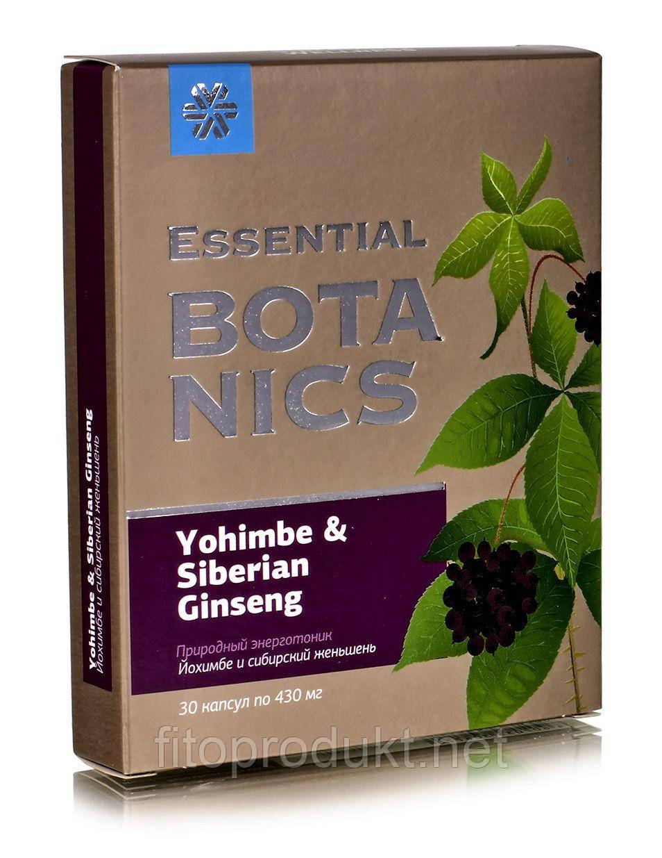 Йохiмбе і сибірський женьшень для чоловіків 30 капсул Essential Botanics