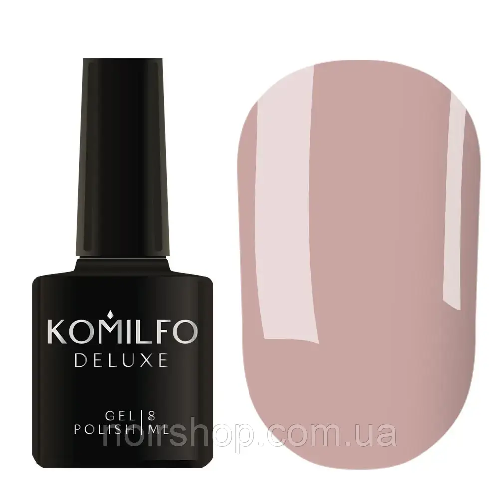 Гель-лак Komilfo Deluxe Series NoD205 (какао, молочний шоколад, емаль, для френча), 8 мл