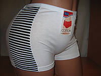 Короткие женские шортики TIMANNI хлопок белые с лампасами размеры L/XL (46-48) и XL/XXL (50-52)