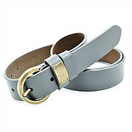 Шкіряний жіночий ремінь Weatro Сірий koz-zh3-kit-018, фото 2