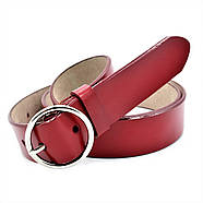 Шкіряний жіночий ремінь Weatro Червоний koz-zh35-kit-040, фото 2