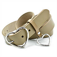 Шкіряний жіночий ремінь Weatro Оливковий koz-zh35-kit-048, фото 2