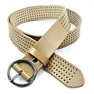 Шкіряний жіночий ремінь Weatro Оливковий koz-zh35-kit-035, фото 2