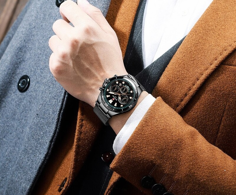 Годинник чоловічий наручний чорний класичний, фото 1