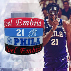Ембіїд 21 Філадельфія 76 Силіконовий баскетбольний браслет на руку Embiid
