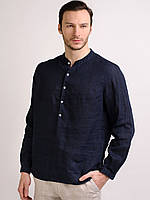 Рубашка льняная из льна , темных оттенков на выбор. Размер 42-74+ батал