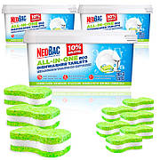 Для посудомийки таблетки NeoBac Екологічні та безпечні, 90 таб. + 9 у подарунок!