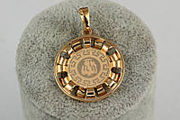 Кулон Xuping Jewelry мусульманський круглий з грецьким візерунком 2,8 см золотистий