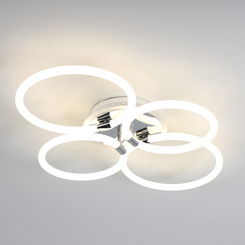 Люстра світлодіодна F+Light 62W до 18 кв.м колір Білий + хром LD4273
