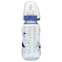 Бутылочка для кормления синяя средний поток NIP 250 мл 6m+ (4000821350366)