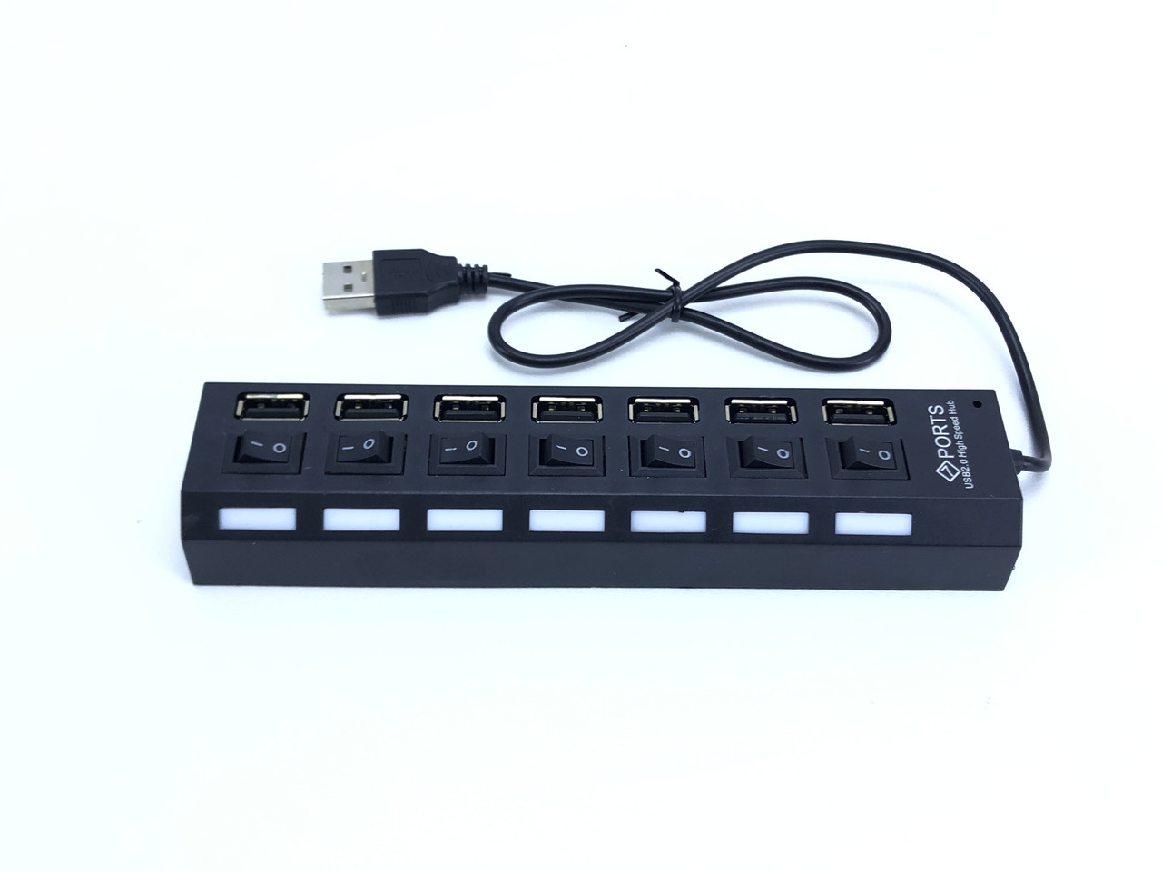 USB хаб - Hub 7USB чорний з перемикачем ART-0451