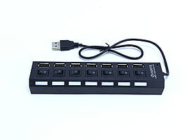 USB хаб - Hub 7USB чорний з перемикачем ART-0451