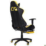 Крісло комп'ютерне AMF VR Racer BattleBee чорний-жовтий колір для геймерів, фото 6