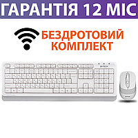 Беспроводные Клавиатура и Мышь A4Tech FG1010, белый, набор беспроводная мышка и клава, беспроводный комплект