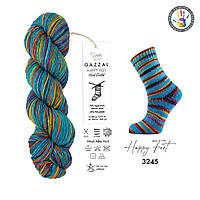 Gazzal HAPPY FEET (Газзал Хеппі Фіт) № 3245 (Пряжа для шкарпеток, мериносова вовна, нитки для в'язання)