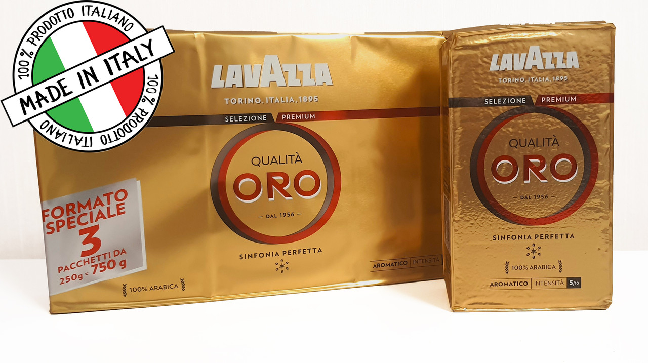 Кава мелена "Lavazza Qualita ORO" 250 грамів Італія 100% арабіка, фото 1